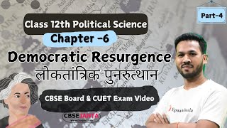 Class 12 Political Science Chapter  6 Democratic Resurgence Session 2024  25 Part 4 cbsejanta [upl. by Colleen]