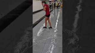 Canillejas Metro Station flooded during storm in Madrid Spain [upl. by Ula632]