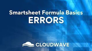 Smartsheet Errors Formula Basics Guide [upl. by Pittel]