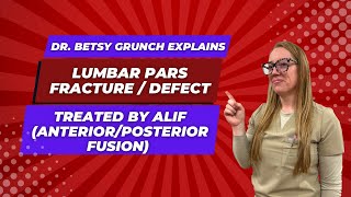 Case study 31  Lumbar PARS Fracture  defect treated by ALIF anteriorposterior fusion EXPLAINED [upl. by Benedict48]