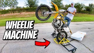 TESTING A DIRT BIKE WHEELIE MACHINE [upl. by Anidene99]