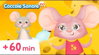 🐭Topolino Topoletto  1h di divertimento per bambini 🎵 Coccole Sonore [upl. by Nereen450]