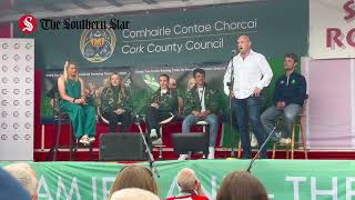 Dave O’Brien sings Dear Old Skibbereen at the Olympic homecoming in Skibbereen for our rowers [upl. by Nairadas163]