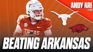 Quinn Ewers facing Arkansas in Fayetteville  How Texas Longhorns get past Razorbacks in SEC Play [upl. by Leiser]