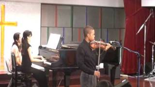 Part 1 Gareth Johnson Dvorak Romance for Violin and Piano 2007 Recital  Taiwan [upl. by Nader621]