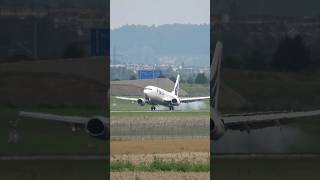 GP Aviation Boeing 737 Landing at Stuttgart Airport [upl. by Oelgnaed]