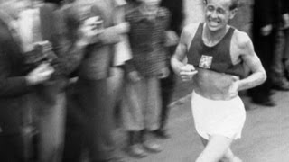 Emil Zátopek Wins 5000m 10000m amp Marathon Gold  Helsinki 1952 Olympics [upl. by Derr]