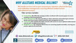 AllStars Medical Billing Pain Management Billing amp Credentialing Experts [upl. by Demmer]