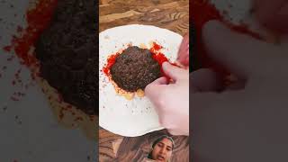 Stuffing Burger Crunchsatisfying asmr chocolate chocolatecake berger [upl. by Belen397]