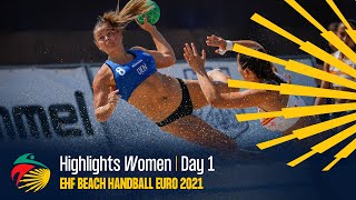 Highlights  Day 1  Women  EHF Beach Handball EURO 2021 [upl. by Parette]