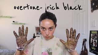 dying my hair JET BLACK with overtone rich black [upl. by Duke772]