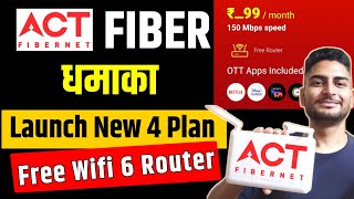 ACT FiberNet Launch 4 New Plan With Ott amp Live Tv Channels  Act fibernet plans [upl. by Ronyam]