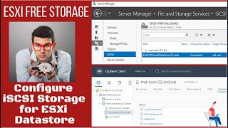 How to Configure iSCSI storage on Windows Server for ESXi Datastore Step by Step Guide [upl. by Eiblehs]