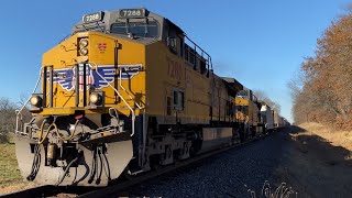 UP 7288 Leads MPRNL through Kinmundy IL [upl. by Pros281]