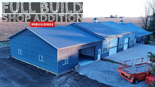 Full Build Shop Addition 40x48 Start To Finish [upl. by Swihart782]