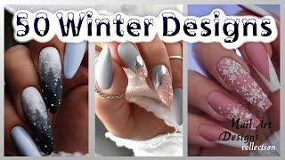 The Best Nail Art Designs Compilation 50 Winter Nail desing [upl. by Olympium]