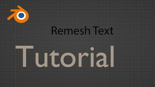 Text Topology Blender Tutorial [upl. by Adnohrahs]