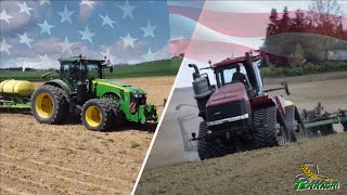 Semis de maïs XXL à la Delmotte Farms  🇺🇸  John Deere 8295R  Case IH Quadtrac 620  2x 1770NT [upl. by Dnalon645]