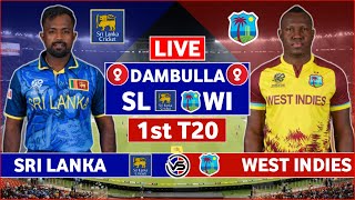 Sri Lanka vs West Indies 1st T20 Live Scores  SL vs WI 1st T20 Live Scores amp Commentary [upl. by Wojak]