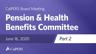 Pension amp Health Benefits Committee  Part 2  June 16 2020 [upl. by Lontson]