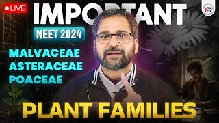 IMPORTANT PLANT FAMILIES FOR NEET 2024 MALVACEAE ASTERACEAE POACEAE NEET BIOLOGY BY TARUN SIR [upl. by Eseila714]