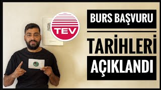 BURS BAŞVURU TARİHLERİ AÇIKLANDI  TEV BURS BAŞVURUUS NASIL YAPILIR 4500₺ KARŞILIKSIZ BURS [upl. by Olav]