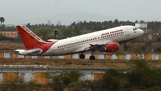 Air India Airbus A319 departs Madurai for Chennai VTSCW [upl. by Etat484]