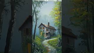 Sessizlik Manzara Akrilik Boya Landscape Painting 1 002 1 painting how oilpainting [upl. by Colt]