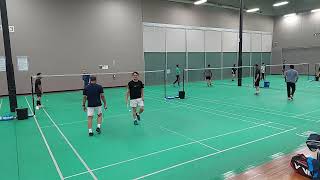 Arena Badminton club games Pomona California 10月17日24 2 Alan amp Oscar vs Johan amp Mochtar [upl. by Aihsad]