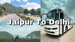 Jaipur to Delhi In Volvo Bus By Goldline Super Deluxe [upl. by Notsa271]