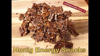 Honig Energy Snacks  Energie pur mit Nüssen und Cranberrys [upl. by Tsyhtema]