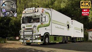 ETS2 SCANIA V8 Patrick Vd Hoeven Realistic Driving RPMMAP Moza TSW WheelStalk PNG Graphics [upl. by Reimer]