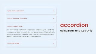 How To Make An Accordion With Html and Css Only  Neumorphism Design [upl. by Halsted]