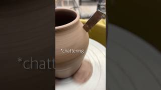 Throwing a ceramic vessel with chattering pottery clay artist [upl. by Nyrrek]