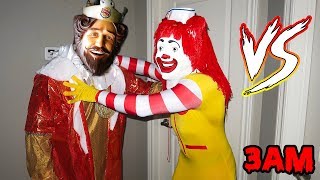 RONALD MCDONALD FIGHTS BURGER KING AT 3AM  DONT CALL RONALD MCDONALD amp BURGER KING AT SAME TIME [upl. by Aerua]