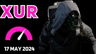 Where is XUR Today Destiny 1 D1 XUR Location and Official Inventory and Loot 17 May 2024 5172024 [upl. by Nyram]