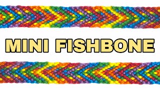 MINI FISHBONE CHEVRON Friendship Bracelet Tutorial CC  Alexs Innovations [upl. by Yoong7]