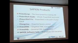 Sapien PowerShell Products  David Corrales  PowerShell Summit 2013 [upl. by Nylodnarb]