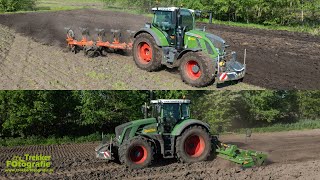 Luimstra  Ploegen en Rotorkopeggen  Ploughing  Power Harrow  Pflugen  Kreiseleggen [upl. by Aisnetroh]