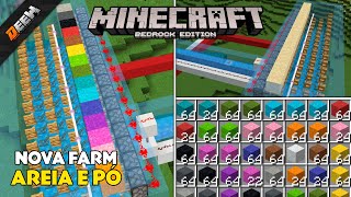 Como Fazer Nova Farm de Areia e Concreto no Minecraft Bedrock 120 [upl. by Eulalia]