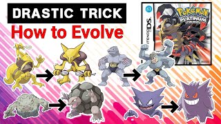 DRASTIC TRICK Pokemon Platinum  How to Evolve Kadabra Machoke Haunter amp Graveler [upl. by Greenebaum238]