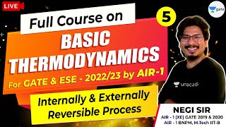 Internally amp Externally Reversible Process  Lec 5  Basic Thermodynamics  GATEESE 20222023 Exam [upl. by Vance]