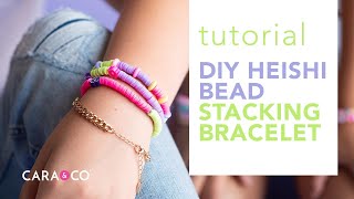 Tutorial  Heishi Stacking Bracelets [upl. by Sulokcin748]