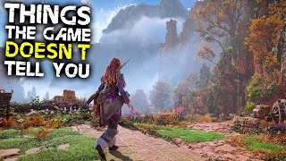 Horizon Forbidden West 10 Things The Game DOESNT TELL YOU [upl. by Oniratac]