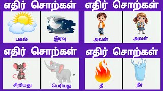 எதிர்சொற்கள்Learn Opposite words in Tamil ethir sorkal Tamil words for kidscomeingkidworld [upl. by Ahselaf]