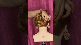 diwali Easy Hairstyle F Sareeshorts youtubeshorts trending viralvideo hair hairstyle ytshorts [upl. by Magbie]