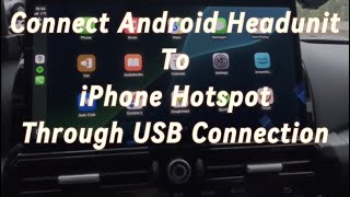 How to Connect T Series Android Headunit to iPhone Mobile Data Through USB [upl. by Jacques73]