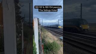 Grand Central Class 180s passing The Sidings Hotel [upl. by Ylelhsa]