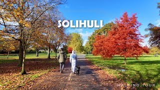 A Perfect Autumn Day in Solihull UK  Walking Tour in 4K [upl. by Airym]