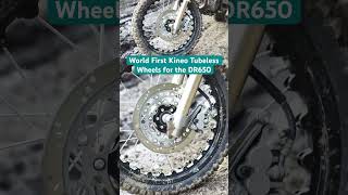 World First Kineo Tubeless wheels for the DR650 [upl. by Schriever135]